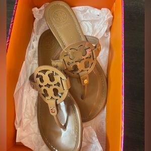 Tory Burch sandal, tan leather